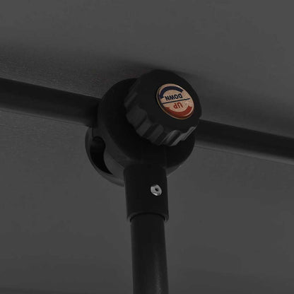 Guarda-sol de jardim com poste de alumínio 2x1,5 m antracite