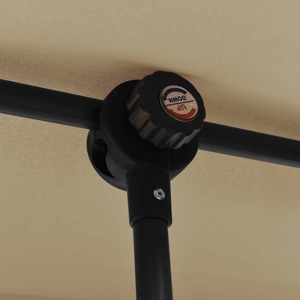 Guarda-sol jardim c/ poste de alumínio 2x1,5m cinza-acastanhado