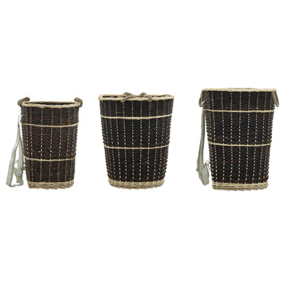 Mochila para lenha com alças 57x51x69 cm salgueiro natural