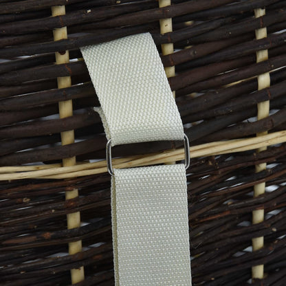 Mochila para lenha com alças 57x51x69 cm salgueiro natural