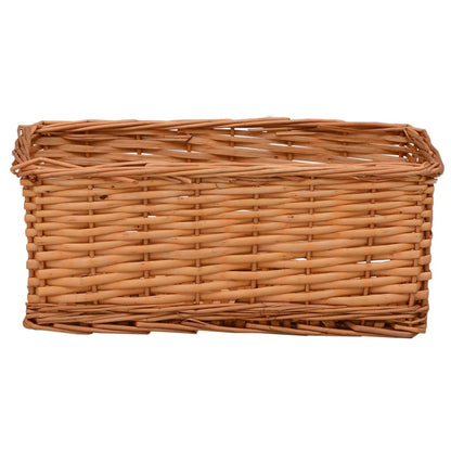 4 pcs conjunto de cestos de encastrar salgueiro castanho