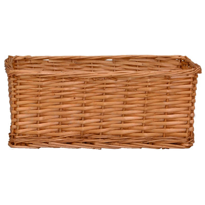 4 pcs conjunto de cestos de encastrar salgueiro castanho