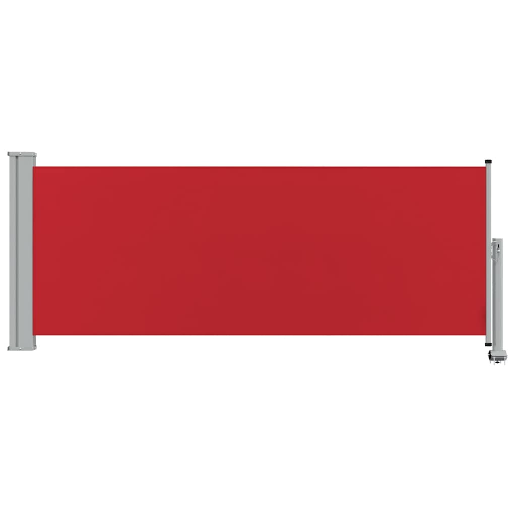 Toldo lateral retrátil para pátio 100x300 cm vermelho
