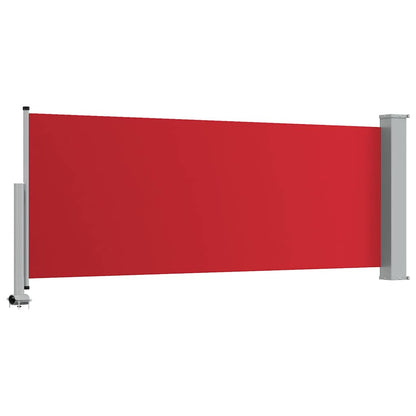 Toldo lateral retrátil para pátio 100x300 cm vermelho