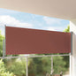 Toldo lateral retrátil para pátio 120x300 cm castanho