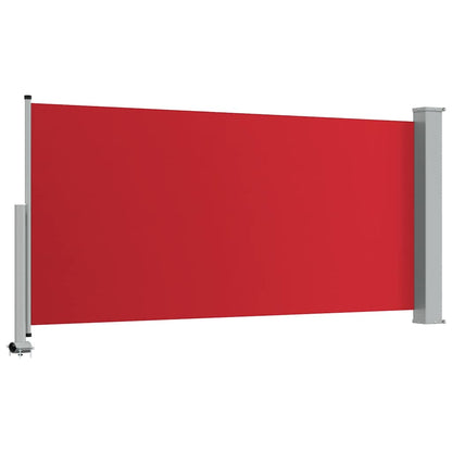Toldo lateral retrátil para pátio 120x300 cm vermelho