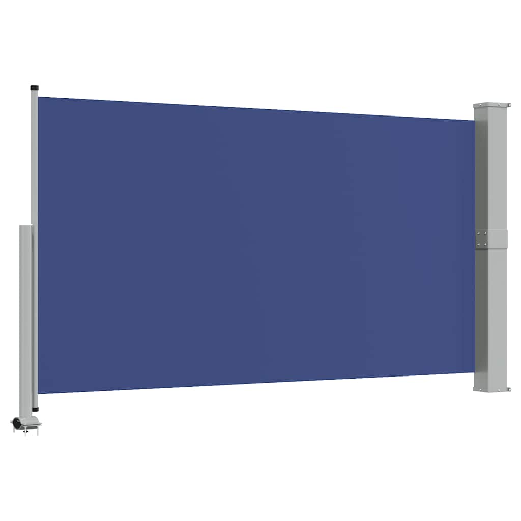 Toldo lateral retrátil para pátio 140x300 cm azul