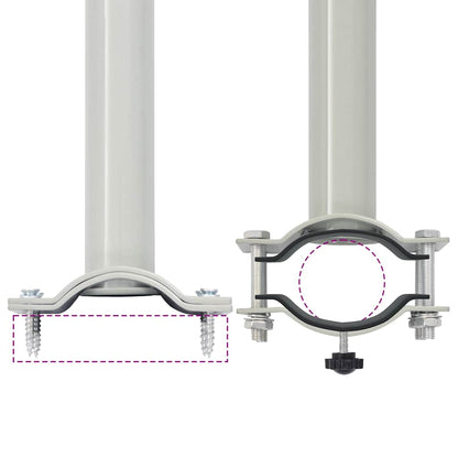 Toldo lateral retrátil para pátio 140x300 cm azul