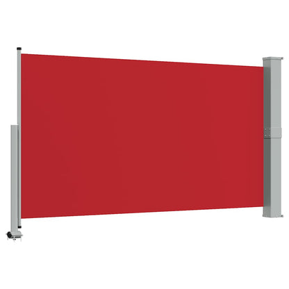 Toldo lateral retrátil para pátio 140x300 cm vermelho