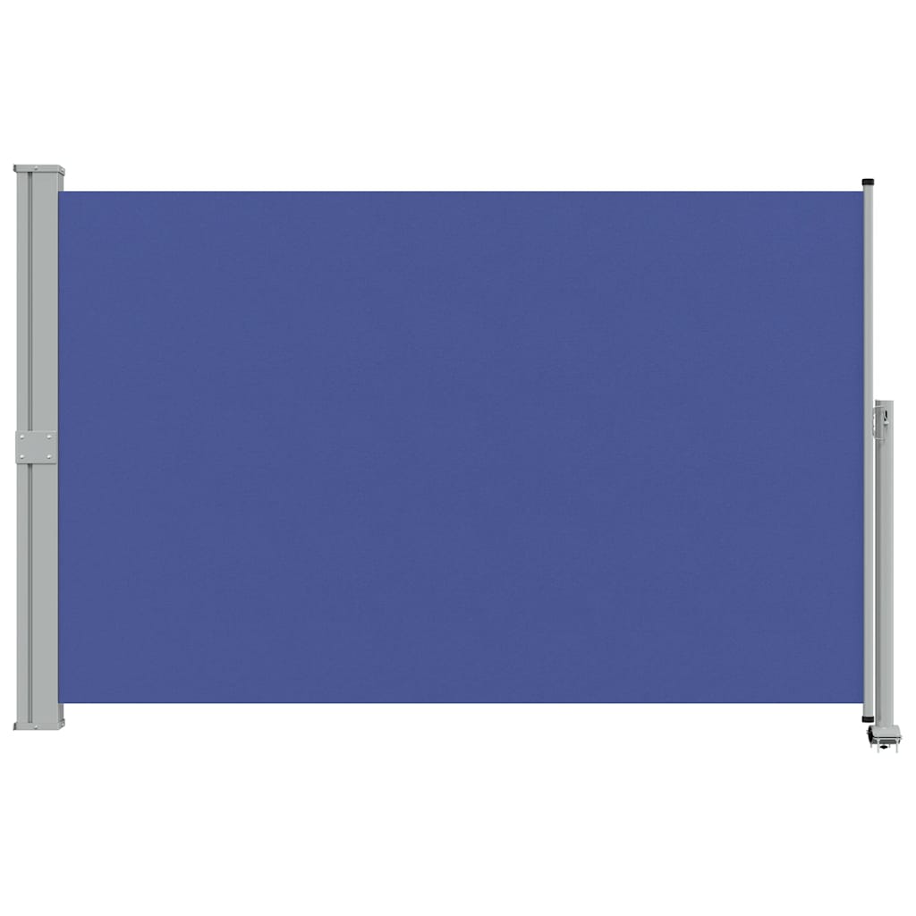 Toldo lateral retrátil para pátio 160x300 cm azul