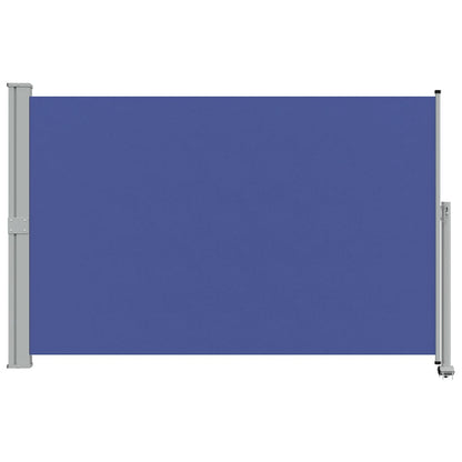 Toldo lateral retrátil para pátio 160x300 cm azul