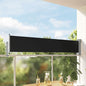 Toldo lateral retrátil para pátio 60x300 cm preto