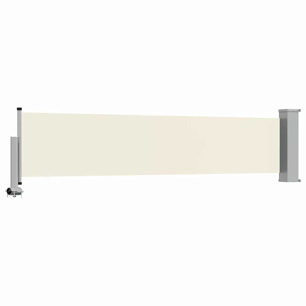 Toldo lateral retrátil para pátio 60x300 cm creme
