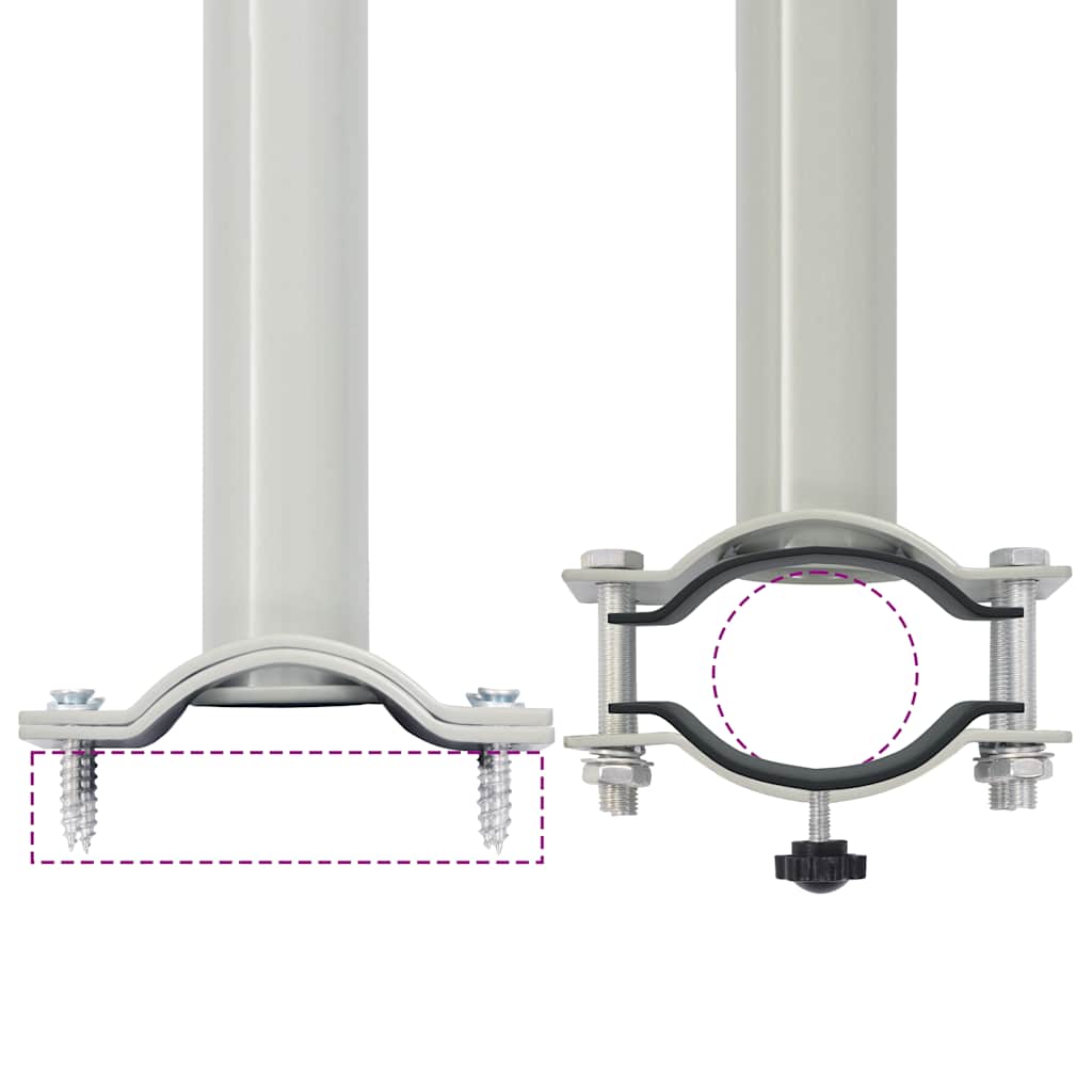 Toldo lateral retrátil para pátio 60x300 cm castanho