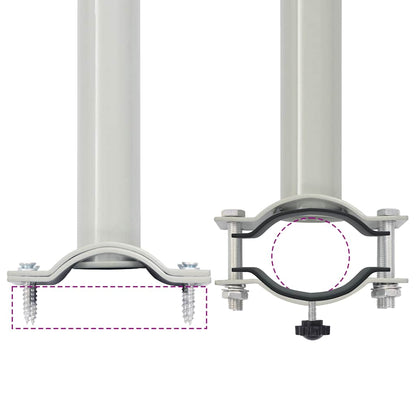 Toldo lateral retrátil para pátio 60x300 cm castanho