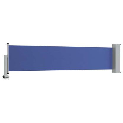 Toldo lateral retrátil para pátio 60x300 cm azul