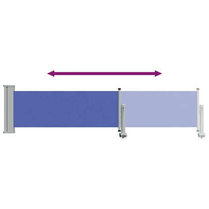 Toldo lateral retrátil para pátio 60x300 cm azul