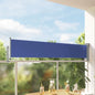 Toldo lateral retrátil para pátio 60x300 cm azul