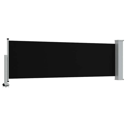 Toldo lateral retrátil para pátio 80x300 cm preto
