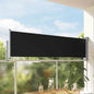 Toldo lateral retrátil para pátio 80x300 cm preto