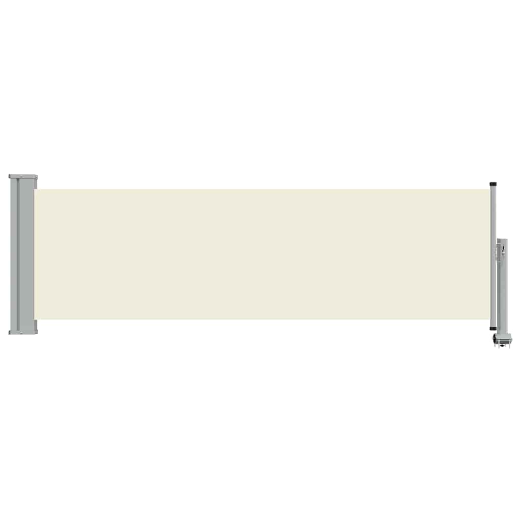 Toldo lateral retrátil para pátio 80x300 cm creme