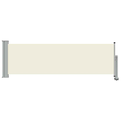 Toldo lateral retrátil para pátio 80x300 cm creme