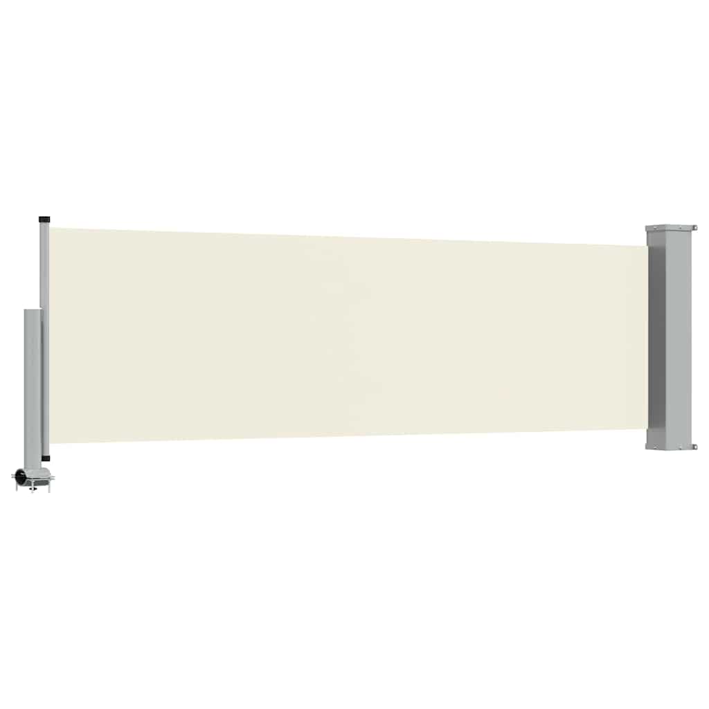 Toldo lateral retrátil para pátio 80x300 cm creme