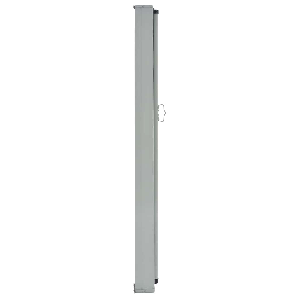 Toldo lateral retrátil para pátio 80x300 cm cinzento