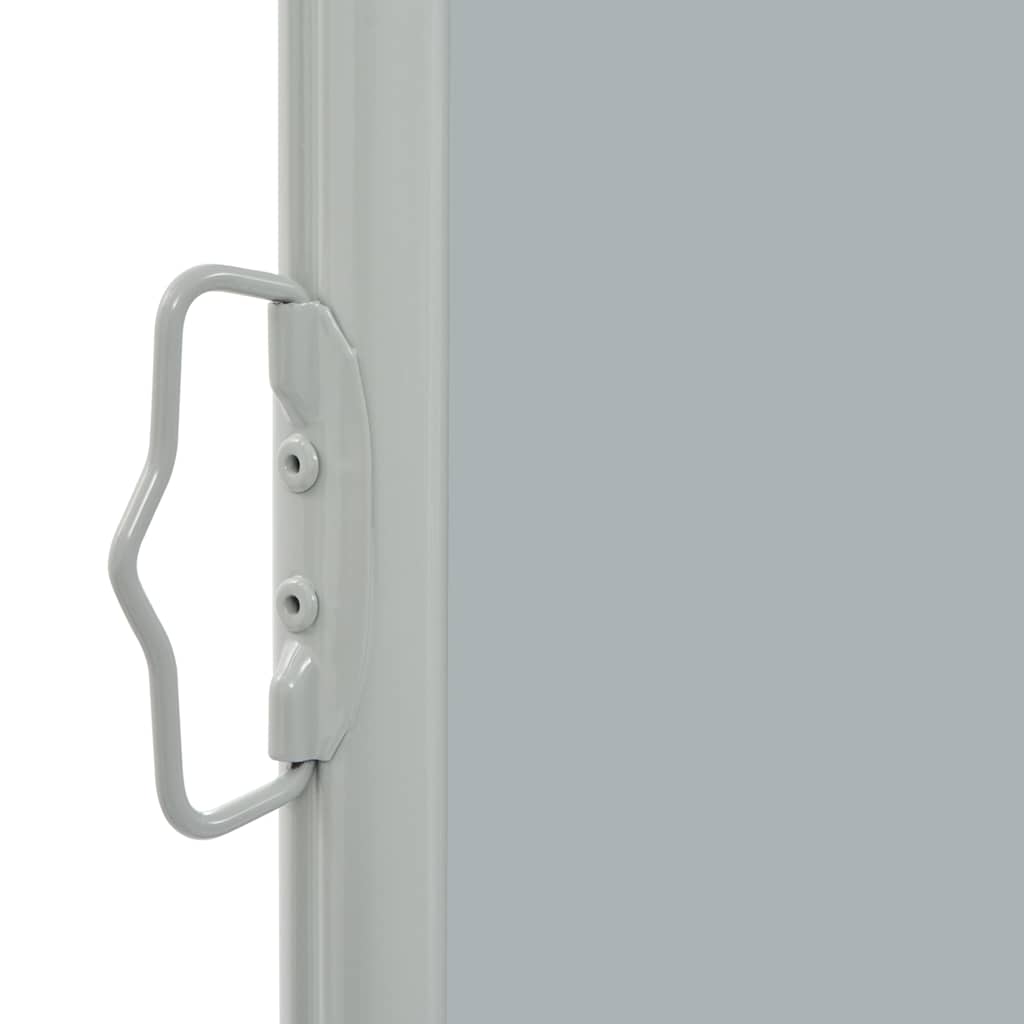 Toldo lateral retrátil para pátio 80x300 cm cinzento