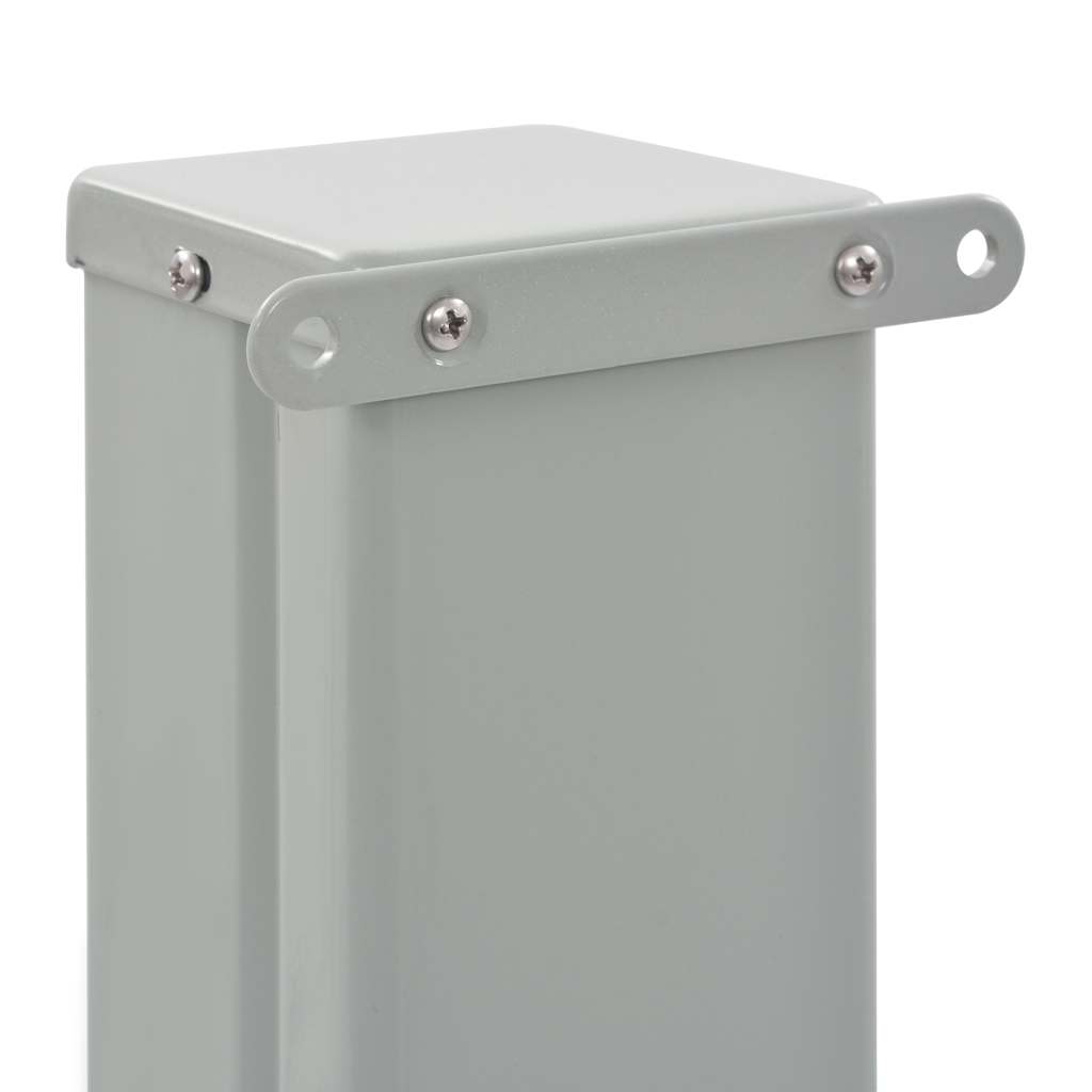 Toldo lateral retrátil para pátio 80x300 cm cinzento