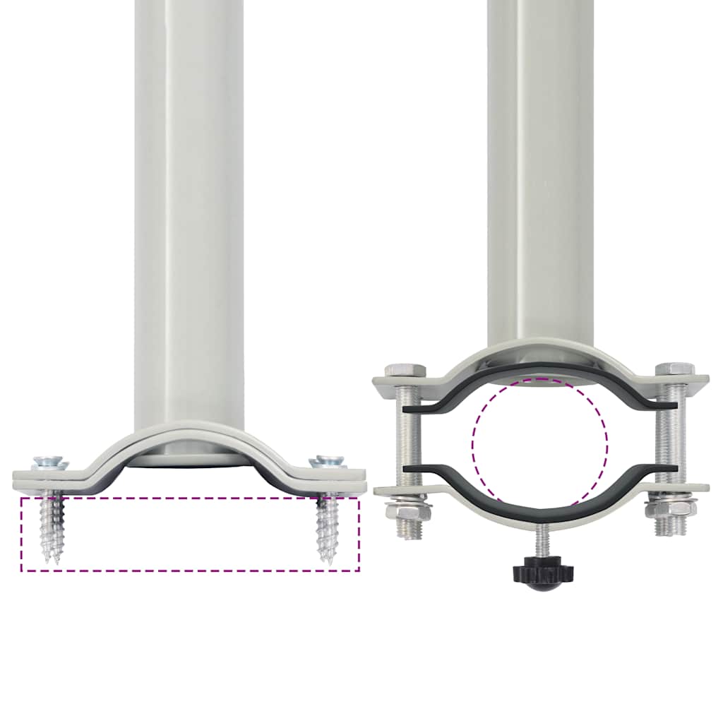 Toldo lateral retrátil para pátio 80x300 cm castanho