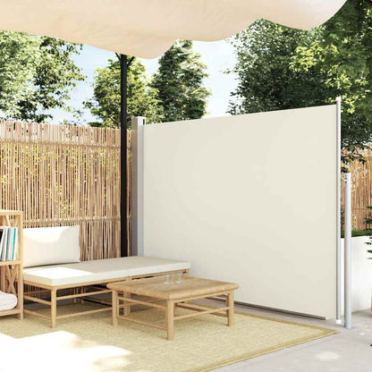 Toldo lateral retrátil para pátio 170x300 cm creme