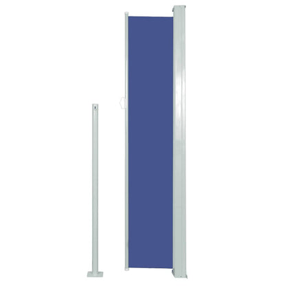 Toldo lateral retrátil para pátio 170x300 cm azul