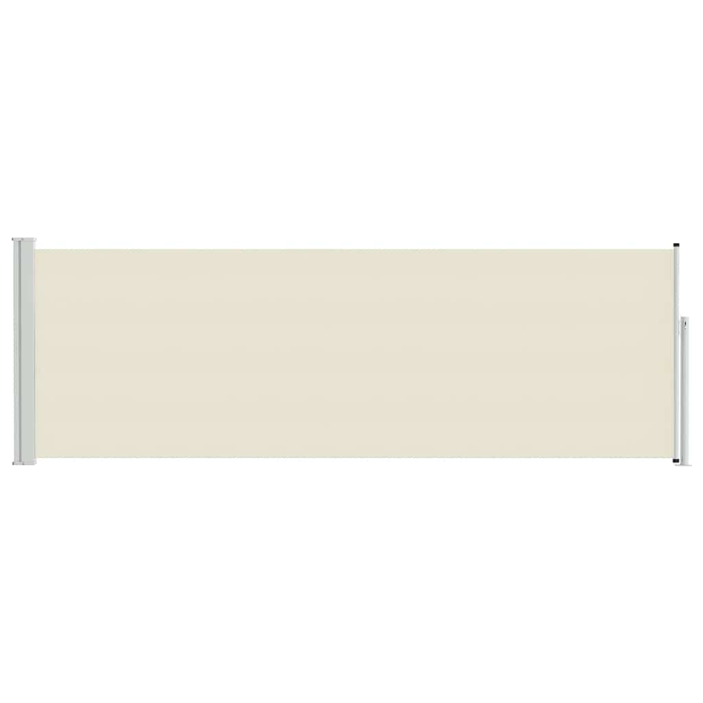 Toldo lateral retrátil para pátio 100x300 cm creme