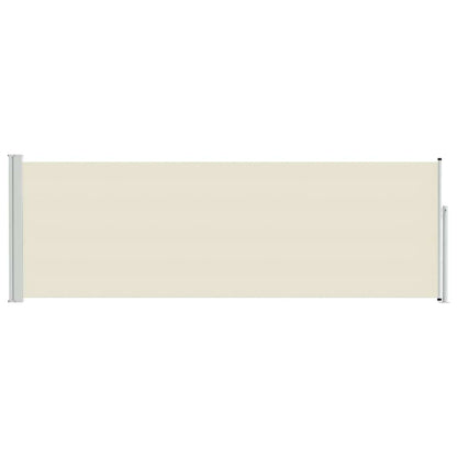 Toldo lateral retrátil para pátio 100x300 cm creme