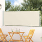 Toldo lateral retrátil para pátio 100x300 cm creme