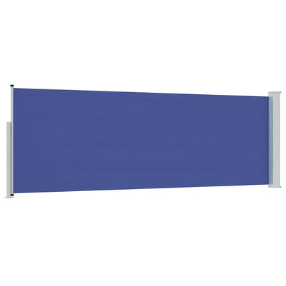 Toldo lateral retrátil para pátio 100x300 cm azul