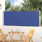 Toldo lateral retrátil para pátio 100x300 cm azul