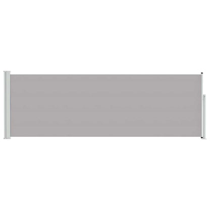 Toldo lateral retrátil para pátio 100x300 cm cinzento