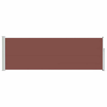 Toldo lateral retrátil para pátio 100x300 cm castanho