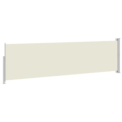 Toldo lateral retrátil para pátio 140x500 cm creme
