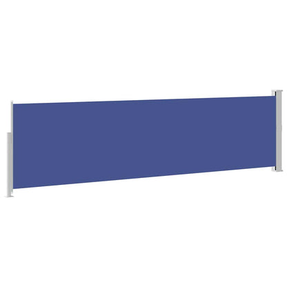 Toldo lateral retrátil para pátio 140x500 cm azul