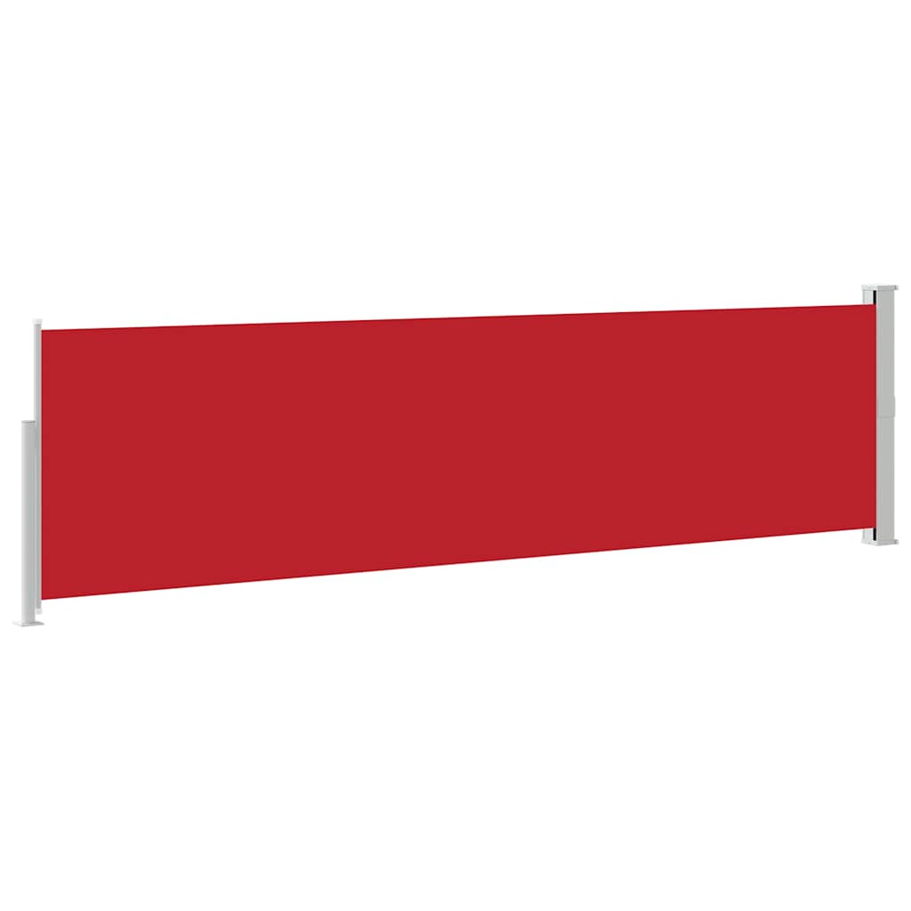 Toldo lateral retrátil para pátio 140x500 cm vermelho