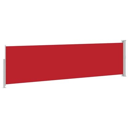 Toldo lateral retrátil para pátio 140x500 cm vermelho
