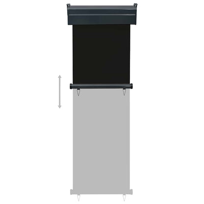 Toldo lateral para varanda 65x250 cm preto