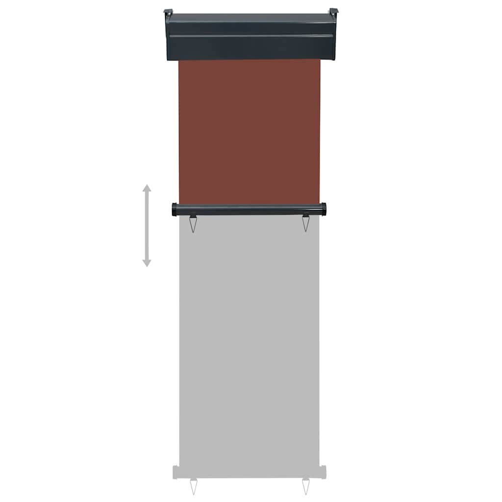 Toldo lateral para varanda 60x250 cm castanho