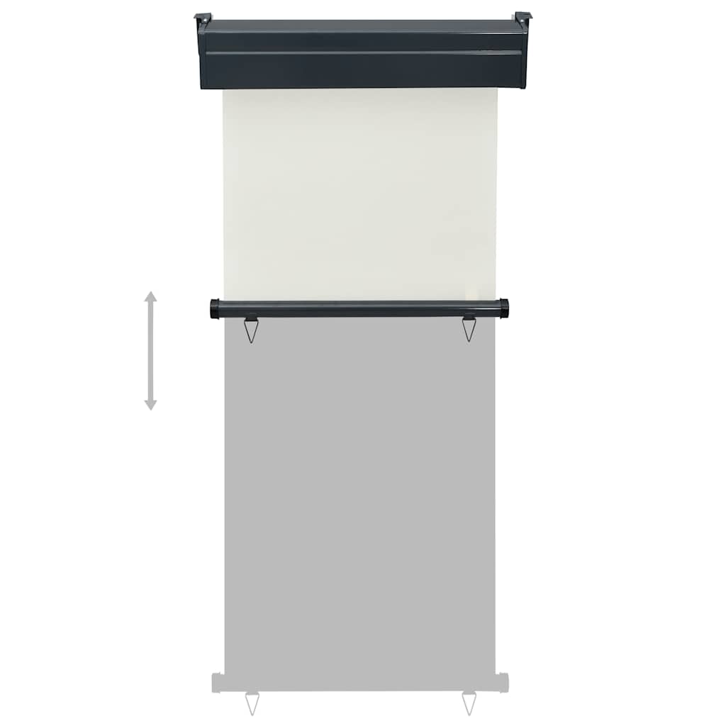 Toldo lateral para varanda 80x250 cm creme