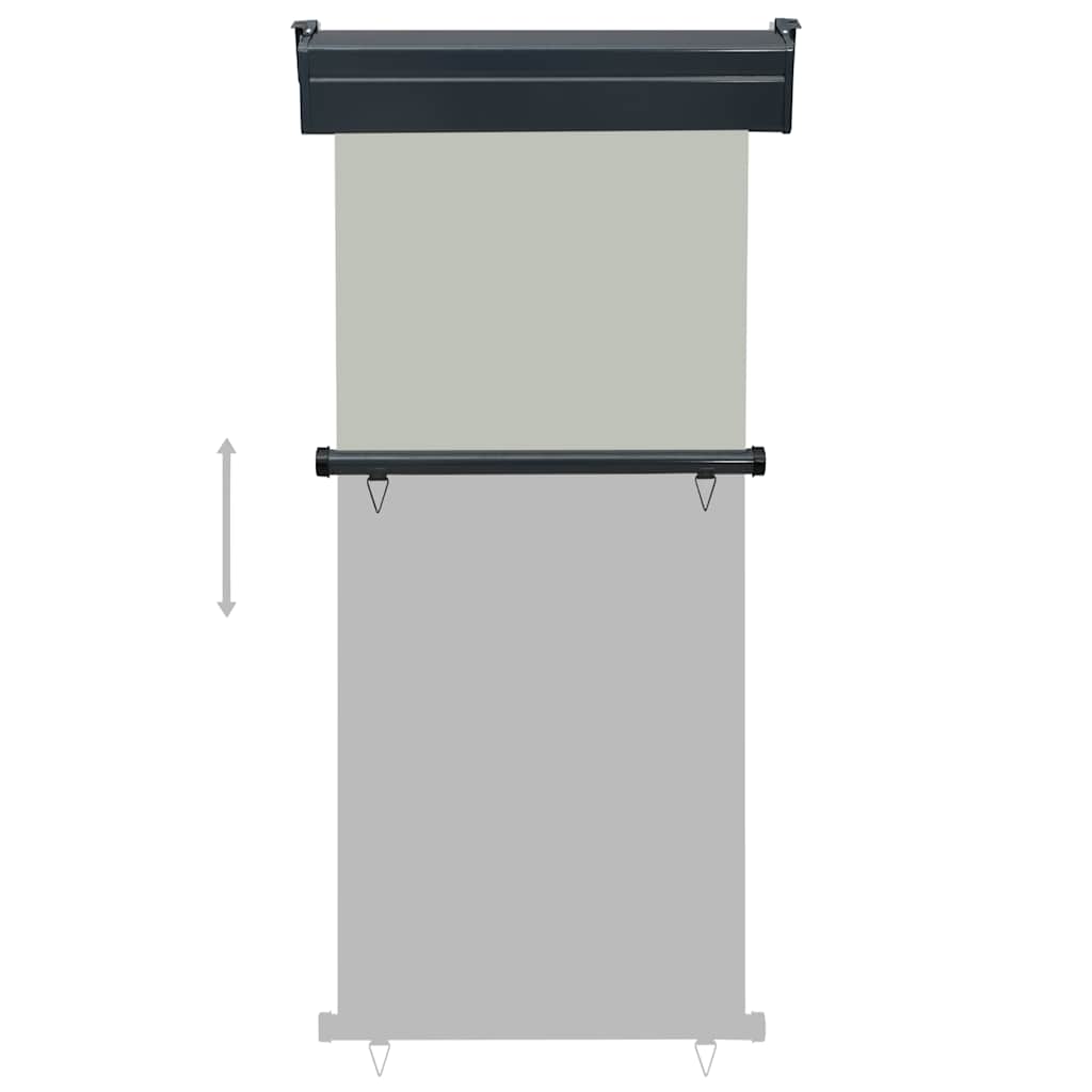 Toldo lateral para varanda 80x250 cm cinzento