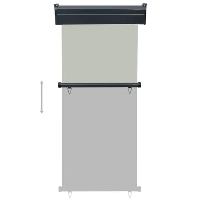 Toldo lateral para varanda 80x250 cm cinzento