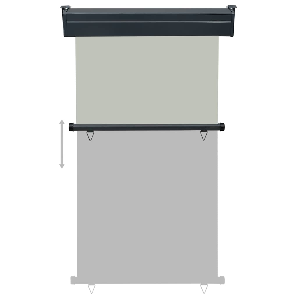 Toldo lateral para varanda 100x250 cm cinzento